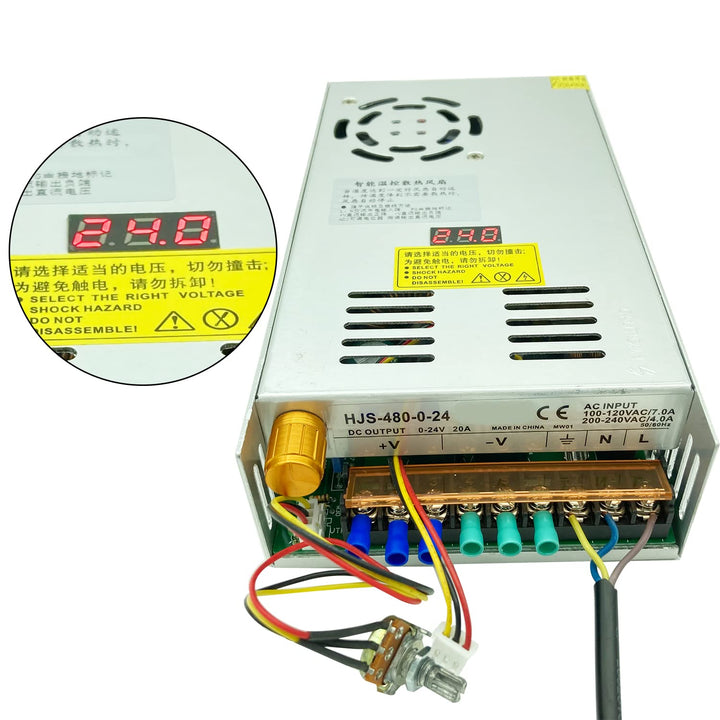 Lianshi Transformator AC-DC 0-24V einstellbar 20A 480W Spannung Digitalanzeige DC geregeltes Schaltn
