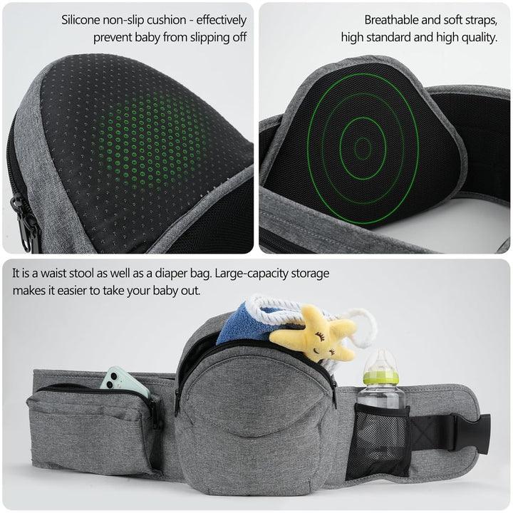 Baby Hüftsitz Ergonomisch, Leichtgewicht Taille Hocker für Kinder 0-36 Monate, Einstellbar Babytrage