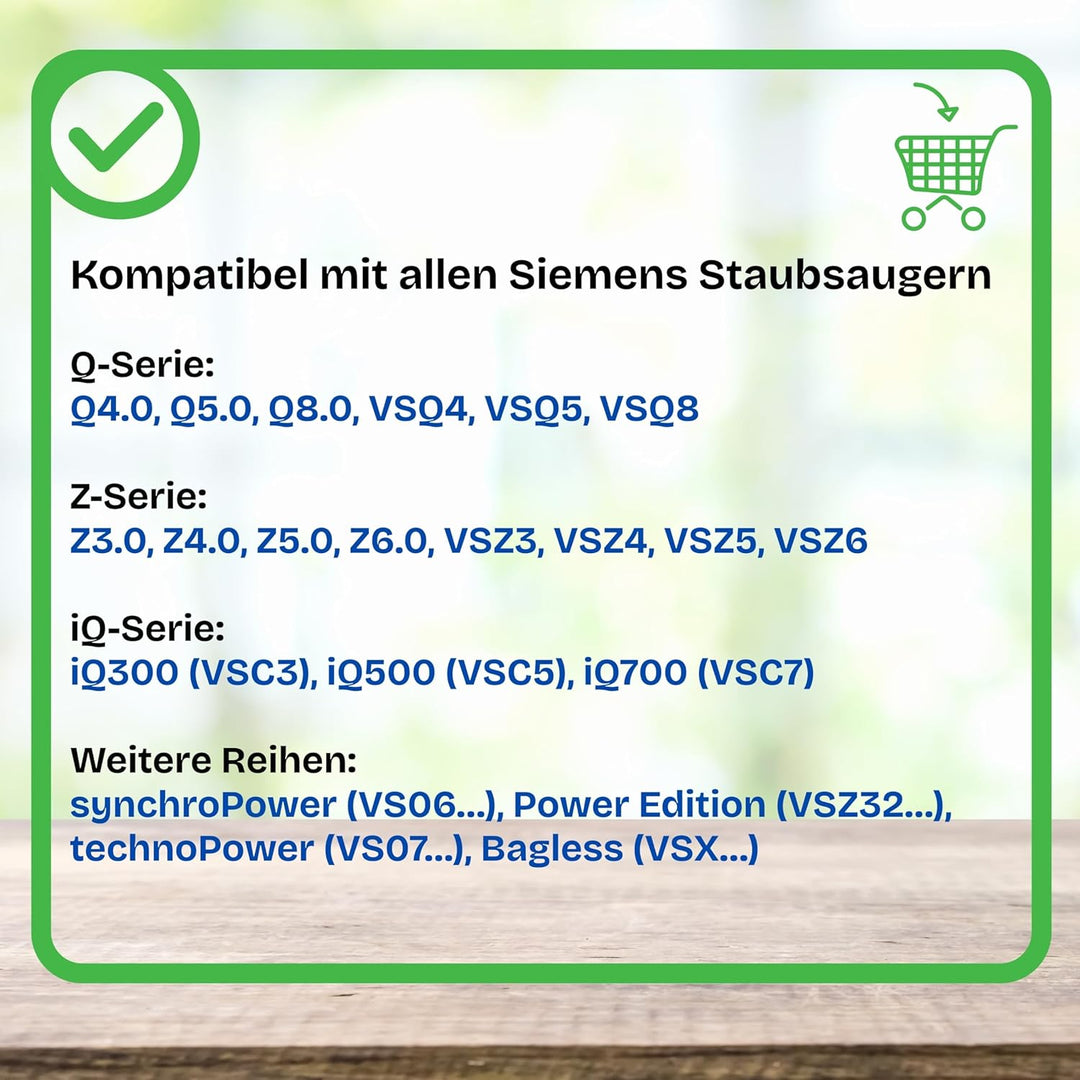 SAFE 'N CLEAN Staubsaugerdüse Bodendüse für Siemens Staubsauger mit Parkposition & Einrastmechanismu