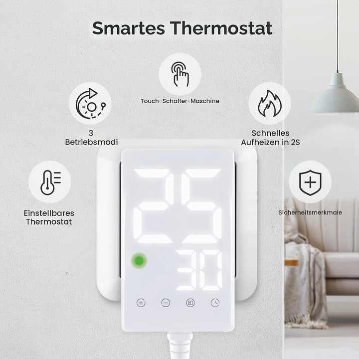 Infrarotheizung mit Thermostat 1000 Watt, Infrarotheizung Wandmontage - 1-3 Min auf Betriebstemperat