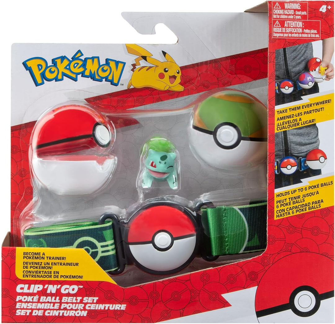 Pokémon PKW3160 Spielzeug, Gürtel Set Bisasam, ys/m, Gürtel Set Bisasam