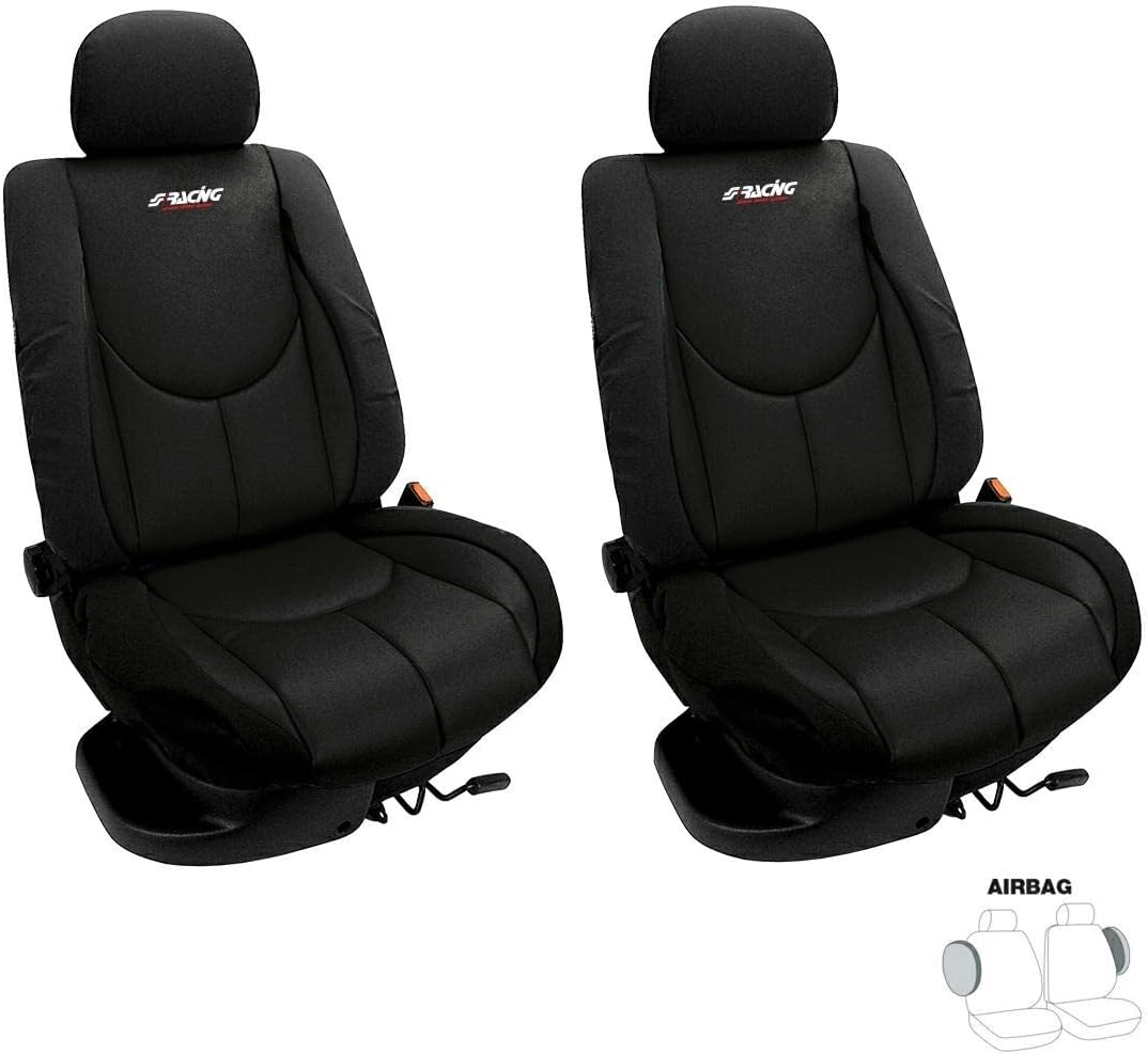 Simoni Racing CSR/AN-V Front Universal Cover Seat, Type A, Schwarz