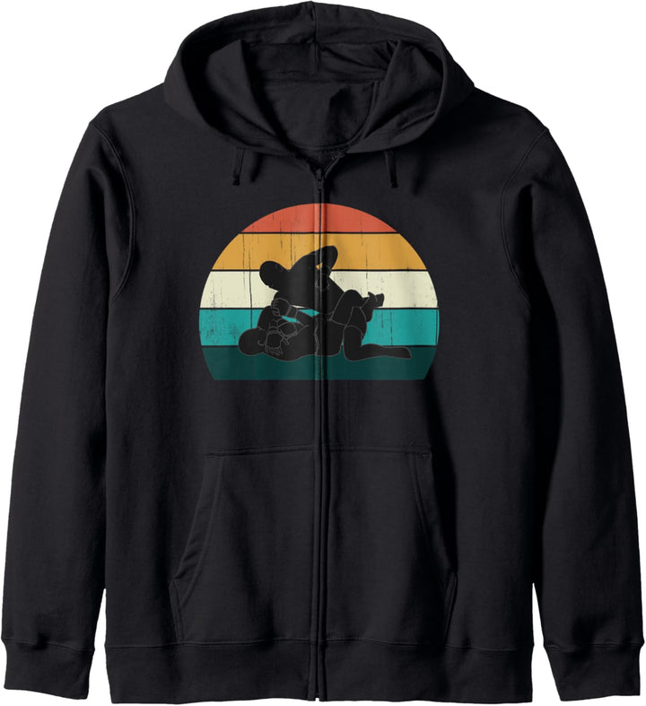 Coole Retro MMA Grappling Fighters: Vintage Bodenkampf Kapuzenjacke