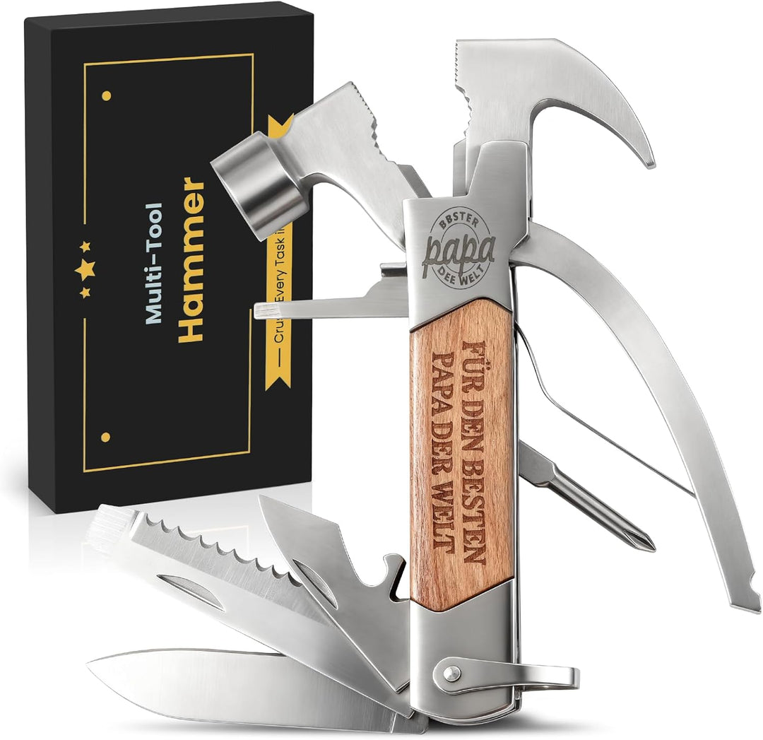 Tesmotor Geschenke für Männer, 12 in 1 Multitool Gadgets für Papa, Camping Zubehör Männergeschenke,