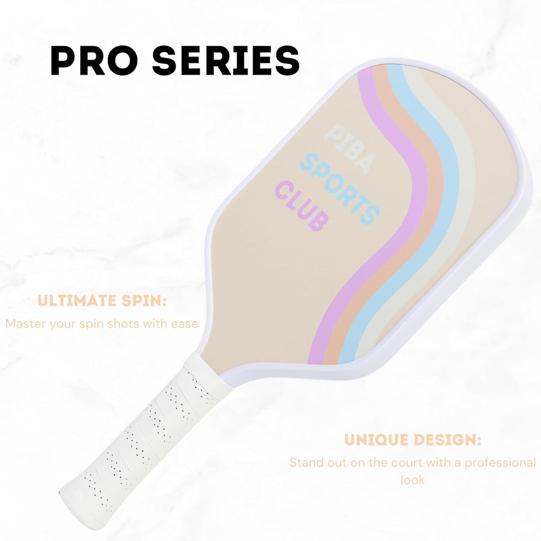PRO Pickleball Schläger – T700 Carbon, 16mm Honeycomb, Angeraute Oberfläche für Top Spin, Verlängert