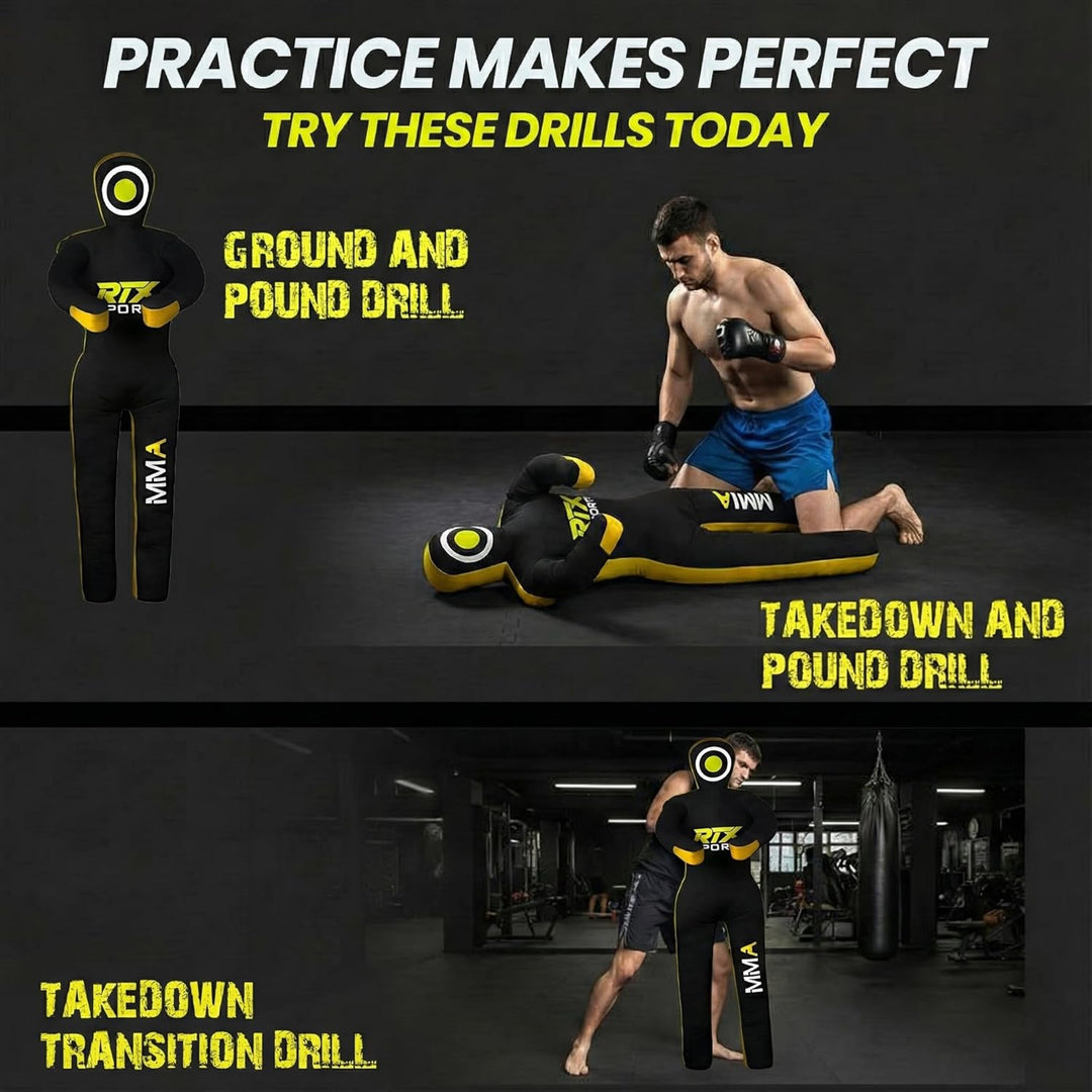 RTX MMA Judo Grappling Dummy -Boxenbeutel Brazilian BJJ Jiu Jitsu Standposition Wrestling BJJ Dummy