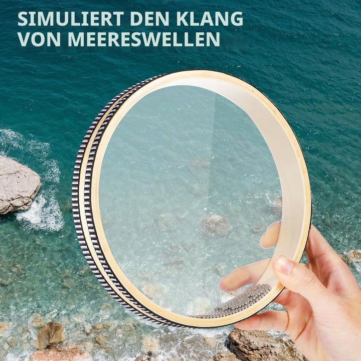 ERINGOGO 2 Stück Wellenperle Handtrommel Meereswellen Sound Drum Sound Healing Percussion Musikinstr