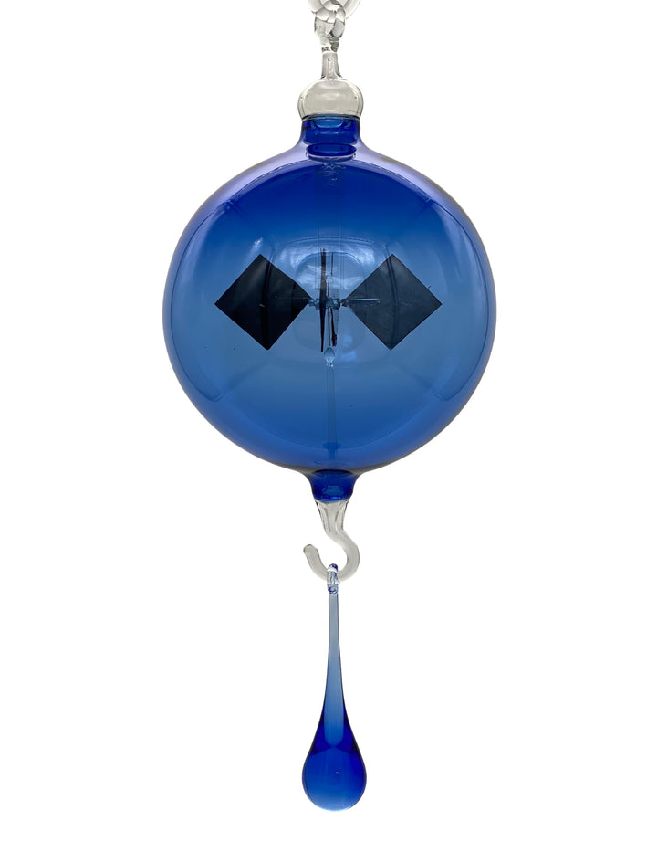 Lichtmühle Radiometer Transparent Glas Handarbeit hängend mit Tropfen