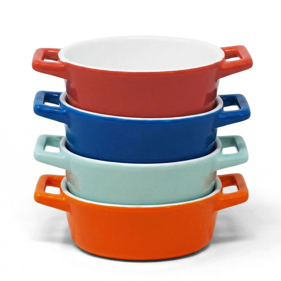 Joejis 4er Set Mini Auflaufform Backform - Kleine auflaufförmchen Keramik für den Backofen - Ideal f