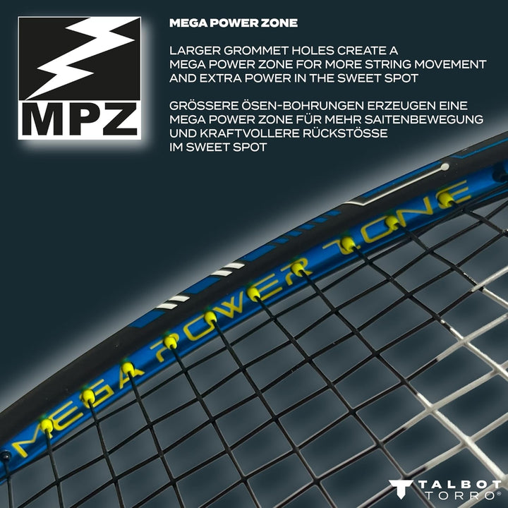 Talbot Torro Badmintonschläger Isoforce 9051 Tato Dura, Ultra Carbon4 mit Kevlar Verstärkung, Top-Ra