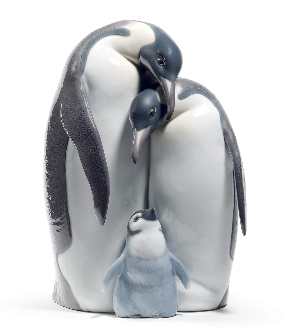 LLADRÓ Figur Pinguinfamilie. Pinguin. Porzellan.