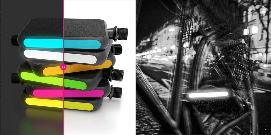 MOTOBICYCLES Reflex Urban Pedal + 2 Ersatz Griptape Pads - das ultimative City- und Tourenpedal für