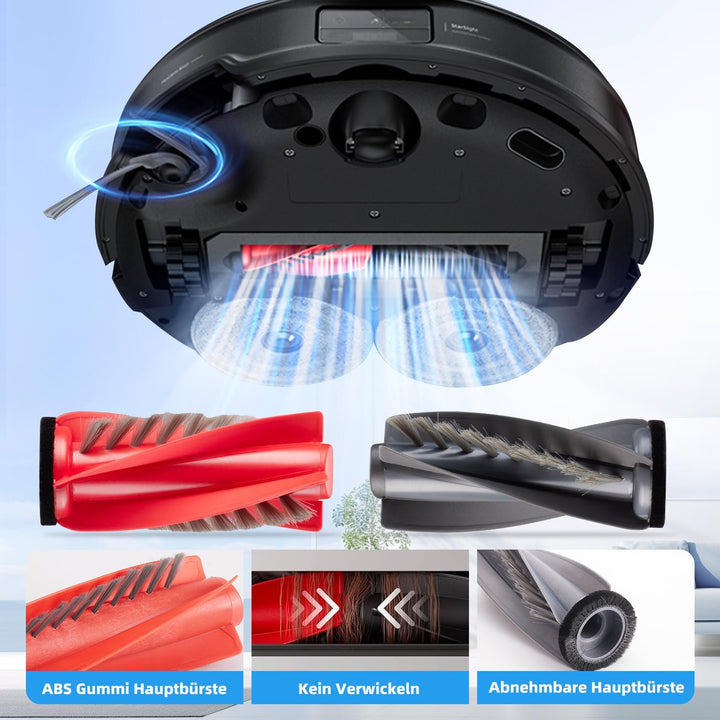 28 Stück Zubehör für Roborock Saros 10R / Qrevo CurvX/Qrevo Curv 2 Pro Saugroboter, Ersatzubehör 4 H