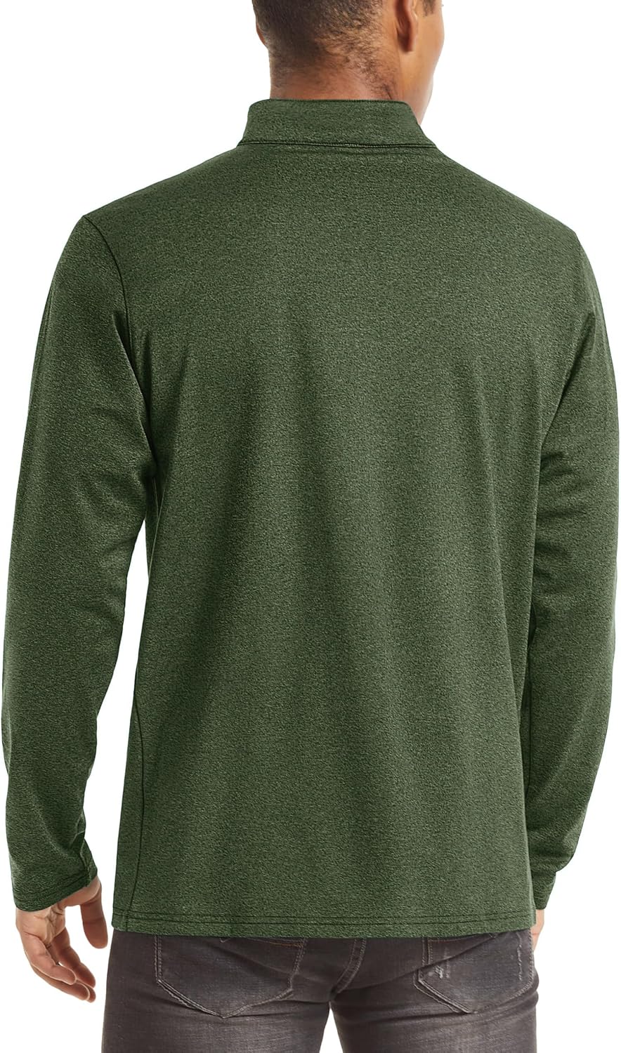 TACVASEN Pullover Herren Langarmshirt Half Zip Fleece Winterpullover Warm Atmungsaktiv Sport Sweatsh