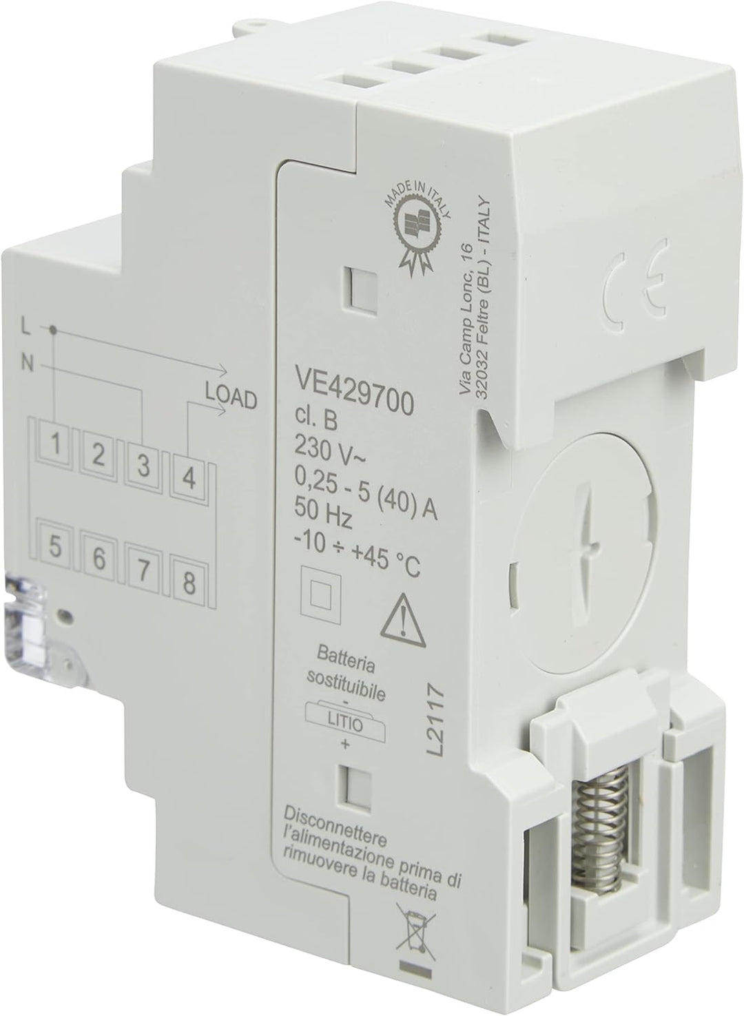 Vemer VE429700 Zähler von Energie energy-230 Multi mit Verbuchung für Zeiten MULTITARIFFA für System