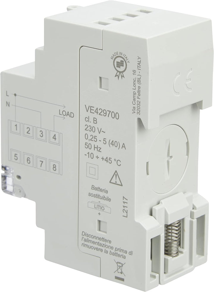 Vemer VE429700 Zähler von Energie energy-230 Multi mit Verbuchung für Zeiten MULTITARIFFA für System