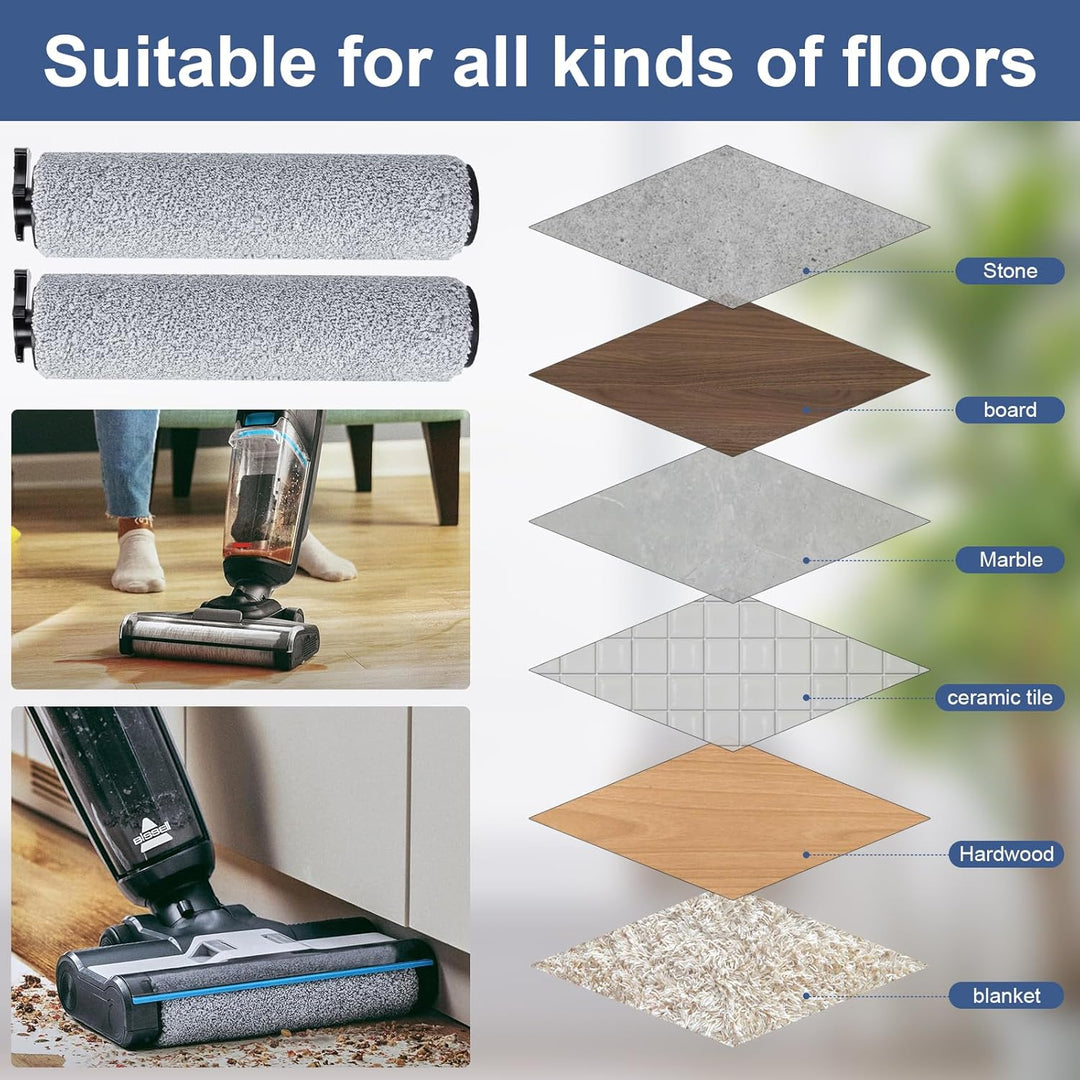 Bürstenrolle Ersatzteile für Bissell CrossWave HF2|3845N|3831，für Bissell CrossWave HF3|3598N Nass T