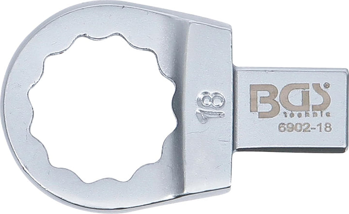 BGS 6902-18 | Einsteck-Ringschlüssel | 18 mm | Aufnahme 9 x 12 mm, 18 mm
