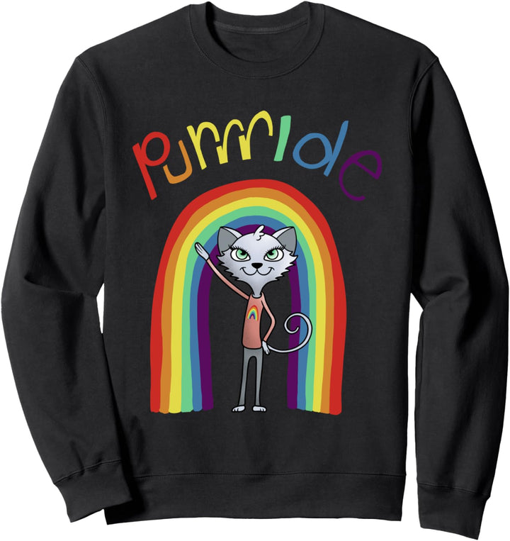 LGBTQ Cat Pride Cute Kitten Pride for Gay Lesbian Cat Lovers Sweatshirt