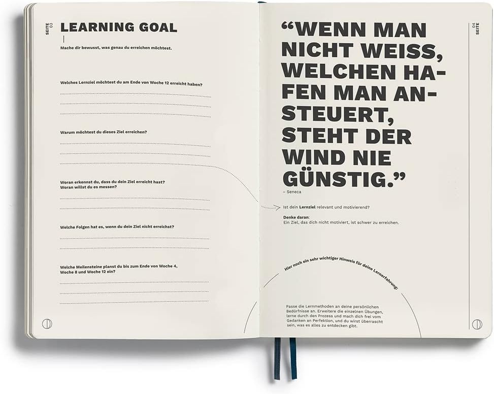 LEUCHTTURM1917 367500 Learning Journal Composition (B5), Flexcover, Pacific Green, Deutsch Deutsch P