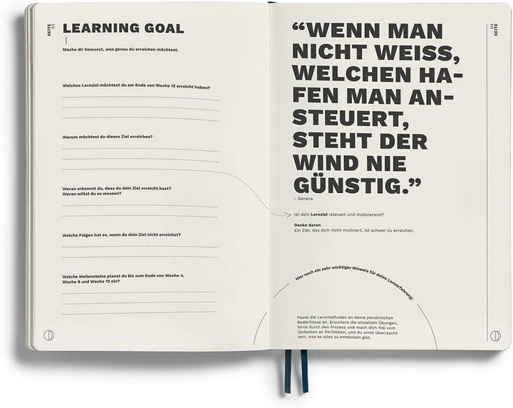LEUCHTTURM1917 367500 Learning Journal Composition (B5), Flexcover, Pacific Green, Deutsch Deutsch P