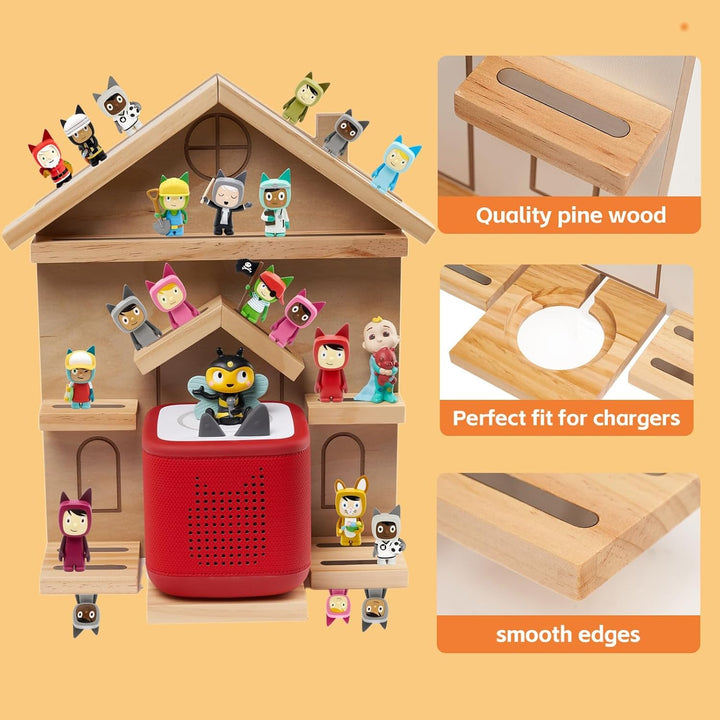 Gieanoo für Tonie Regal, Hausform Toniebox Wandregal Kompatibel Toniebox2/1 | Magnetische Tonie Aufb