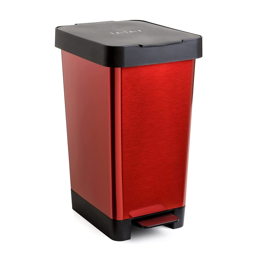 TATAY Smart Deco 25L Mülleimer mit Pedal | Kompaktes und funktionales Design | Für Innen und Aussen