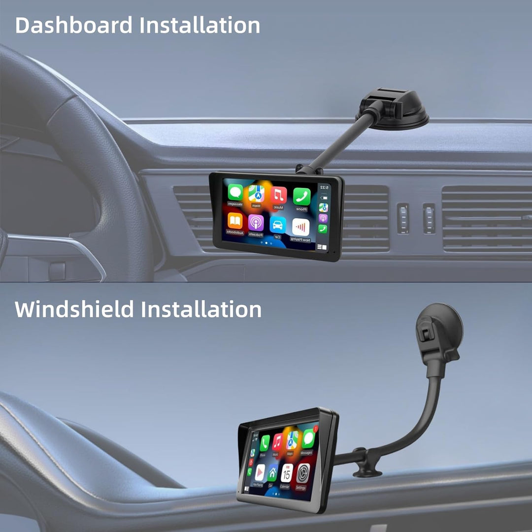 Saugnapfhalterung für Carplay Bildschirm mit Schrauben, 11,8 Zoll Langer Arm, 360° Verstellbarer Arm