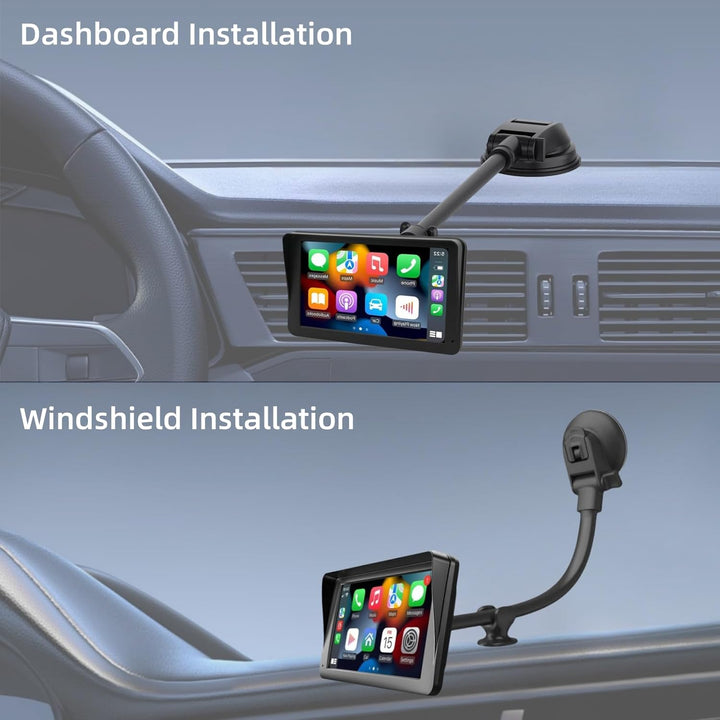 Saugnapfhalterung für Carplay Bildschirm mit Schrauben, 11,8 Zoll Langer Arm, 360° Verstellbarer Arm