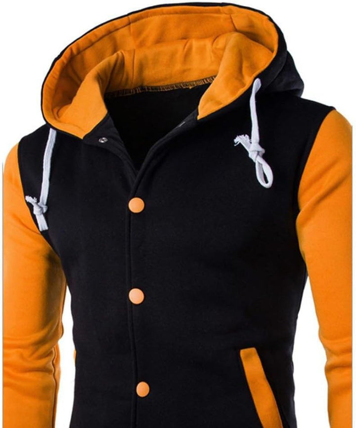 College Jacke Herren mit Kapuze Sportjacke Freizeitjacke Collegiate Jacket Bomberjacke 麭ergangsjacke