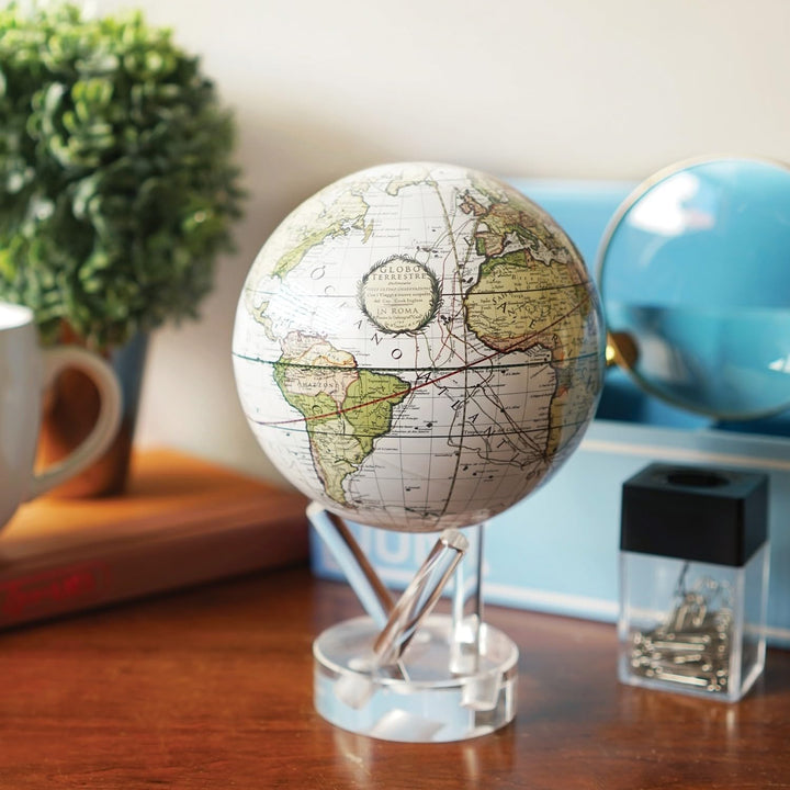 4.5 White Cassini Terrestrial MOVA Globe by Mova