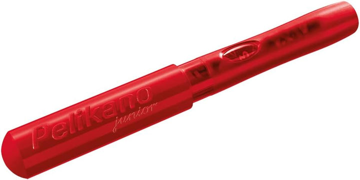 Pelikan Füller Pelikano Junior für Linkshänder, Feder L, 1 Set, rot rot für Linkshänder, rot fü