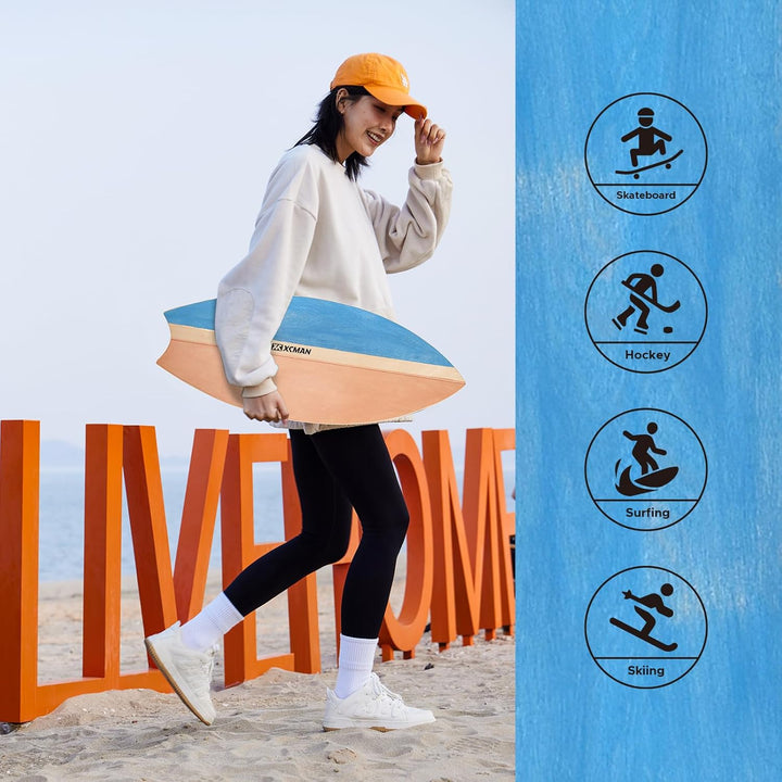 XCMAN Surf Balance Board Trainer Mit Rolle - Stabilitätstrainer Für Erwachsene Und Kinder, Zum Surfe