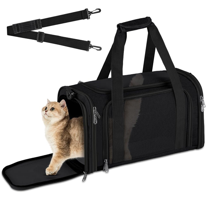 Hundebox faltbar, Hundetransportbox, Transporttasche für Katze Hund für Reise Auto Flugzeug, Leicht