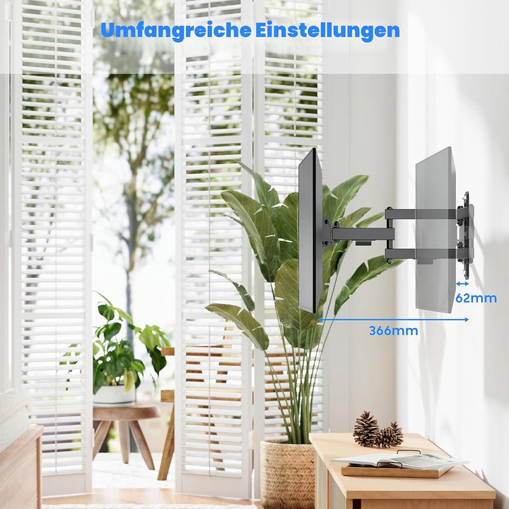conecto TV Monitor Wandhalterung, neig- und schwenkbare Universalhalterung mit Gelenkarm, max. VESA