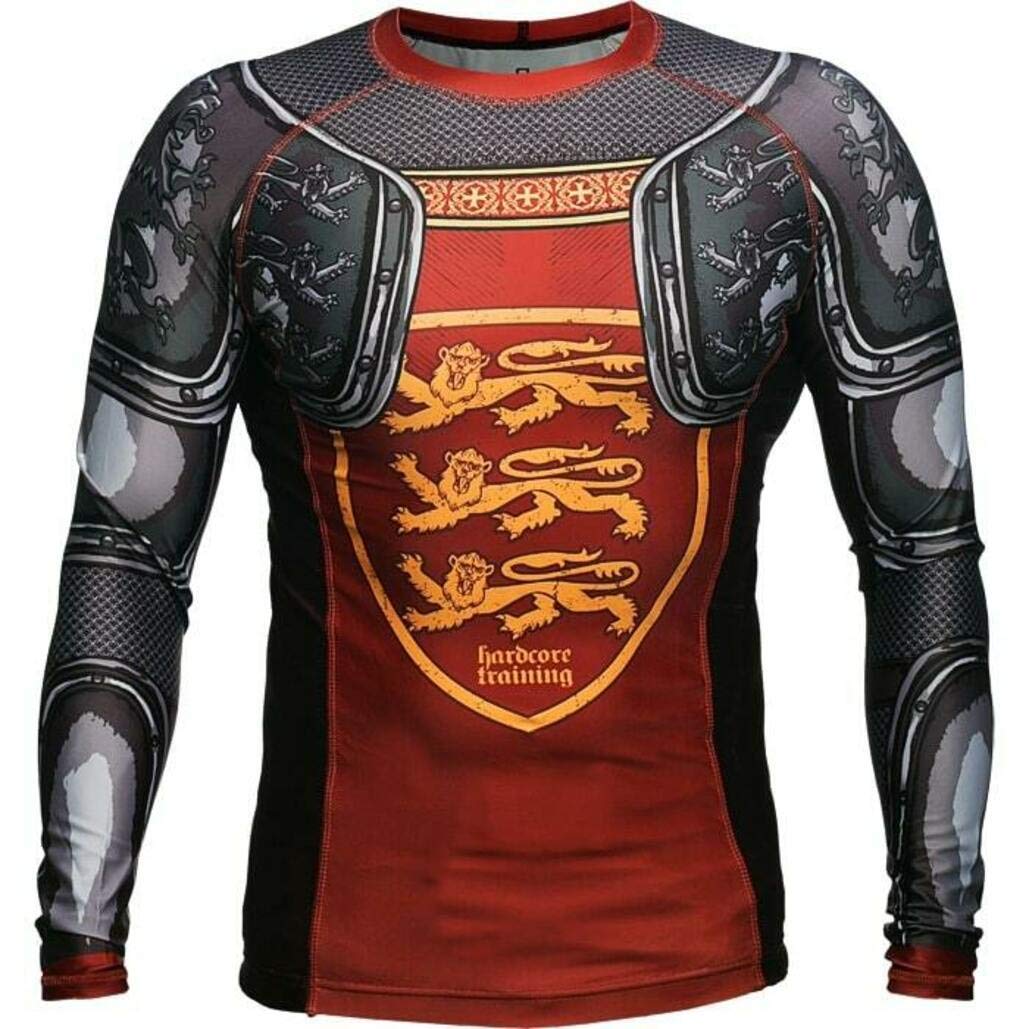 Hardcore Training Lionheart Rash Guard Men's Kompressionshemd Herren Lange Ärmel Grappling Jiu Jitsu