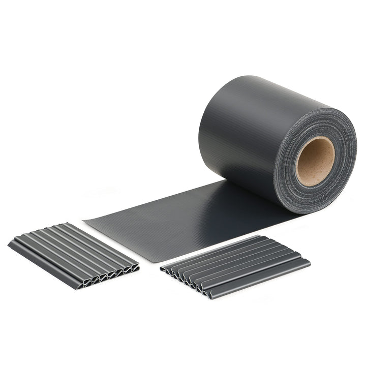 iFence Sichtschutzstreifen 50 Meter x 19 cm inkl. 30 Clips - diverse Farben (50 m, Anthrazit), Anthr