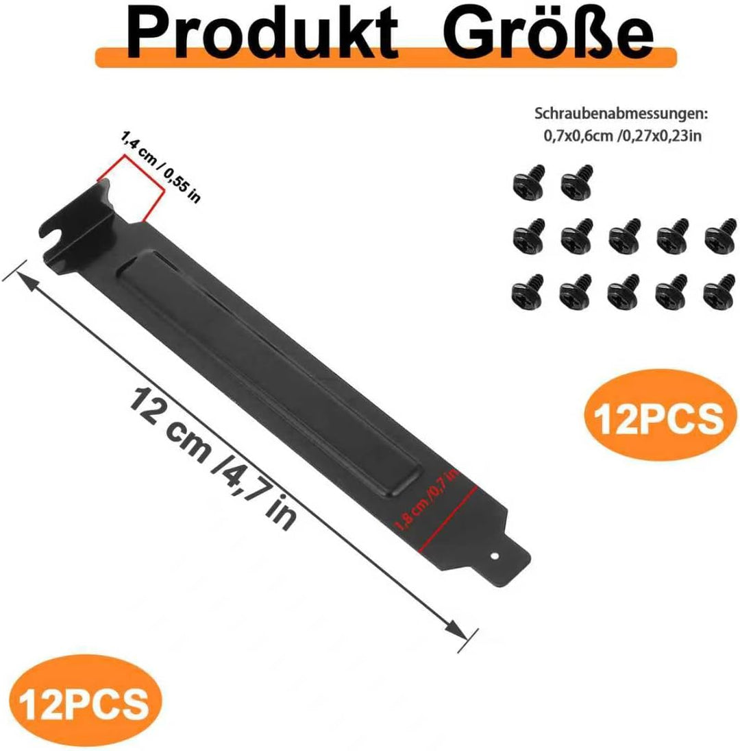 PCI Slot Abdeckung 12 Stück, 120X 18MM PCI Steckplatzabdeckung, Steckplatzabdeckungen, Hartstahl Sta