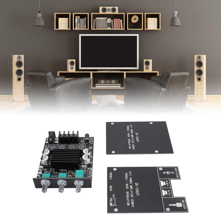 Bluetooth Stereo-Verstärkerplatine 2x100W 5.0 BT Verstärker AMP Platine ZK-1002MT TPA3116D2 DC12‑24V