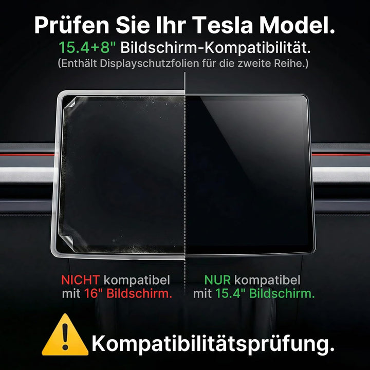 15,4" + 8" Displayschutzfolie für Tesla Model 3 Highland | für Model 3 Highland 2024-2026 & Model Y