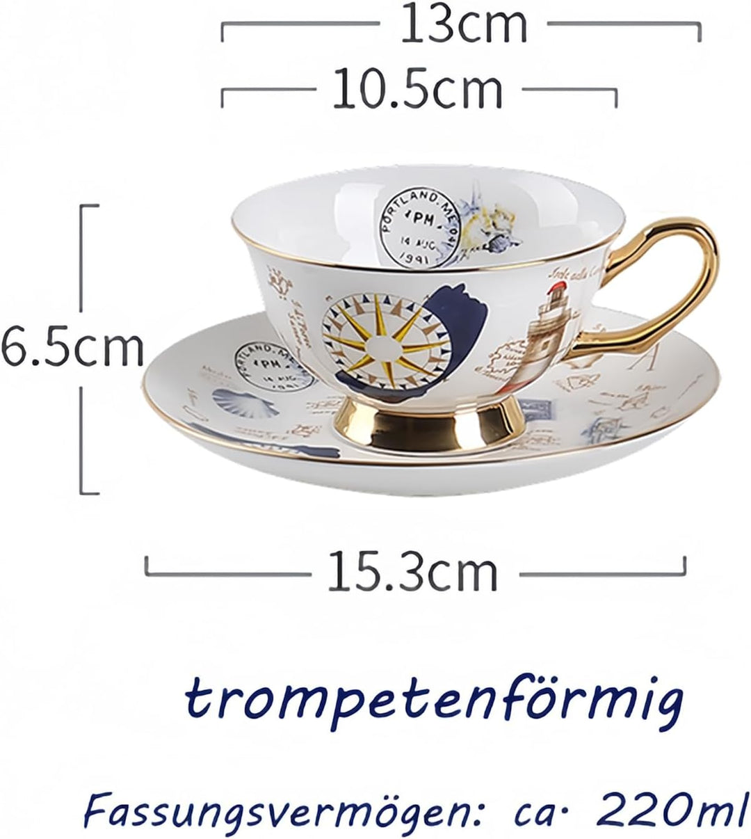 8 Stück Europäischen Blumen Tee Set,Bone China Tee Set Service Kaffee Set, 9 Optionen.Mit Geschenkbo