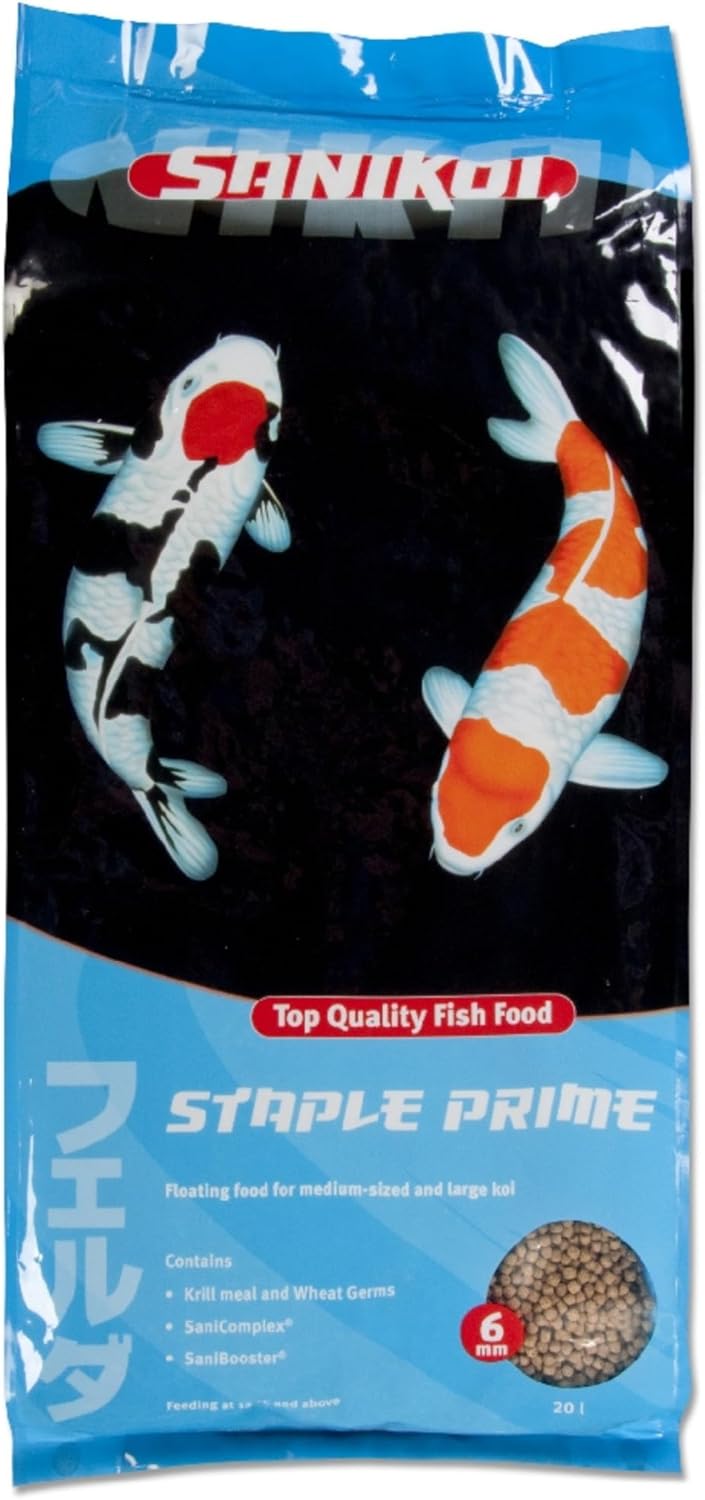Velda SaniKoi 124550 Basisfutter für Teichfische, Treibend, 6 mm, Staple Prime, 10 l