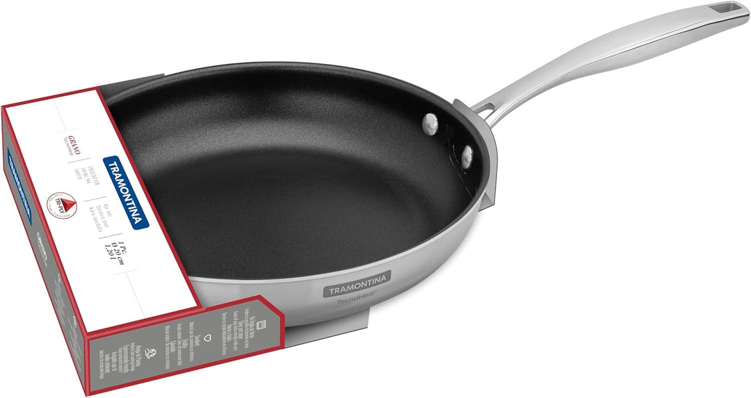 Tramontina Antihaft Bratpfanne GRANO, 18/10-Stahl, Antihaftbeschichtung, 1,2 Liter, 20 cm Mit Antiha