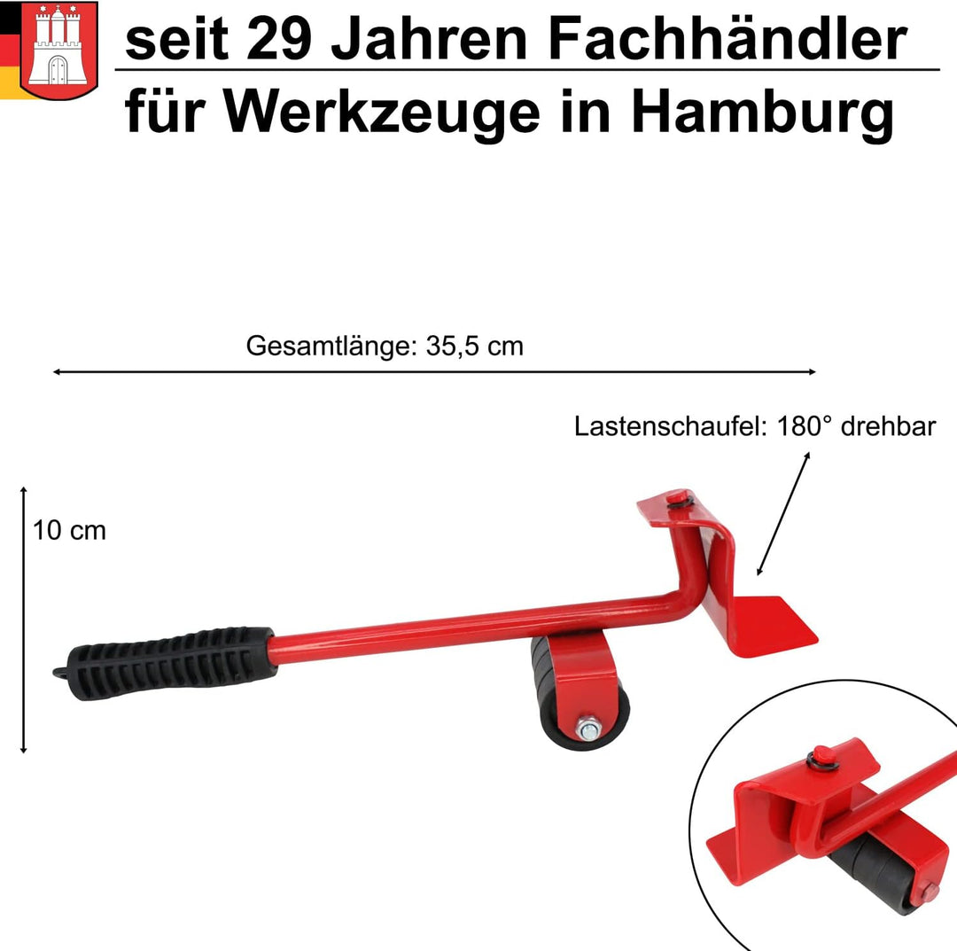 Möbeltransporter Set: 2X Rollbrett + Möbelheber-Set Transportroller Möbelroller Möbelhund bis 200kg
