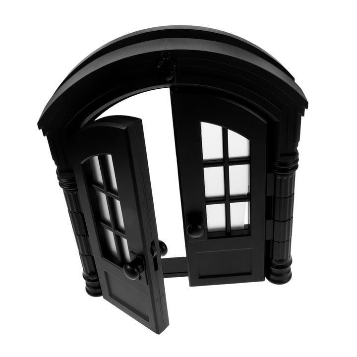 TOYANDONA Pet Gate mit Katzenklappe Doppelt Öffnende Innentür für Katzen und Kleine Hunde Einfache W