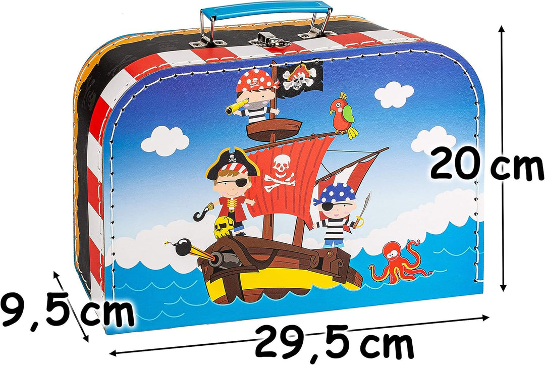 alles-meine.de GmbH Koffer/Kinderkoffer - GROss - Pirat &amp; Piratenschiff - inkl. Name - 29 cm - ideal