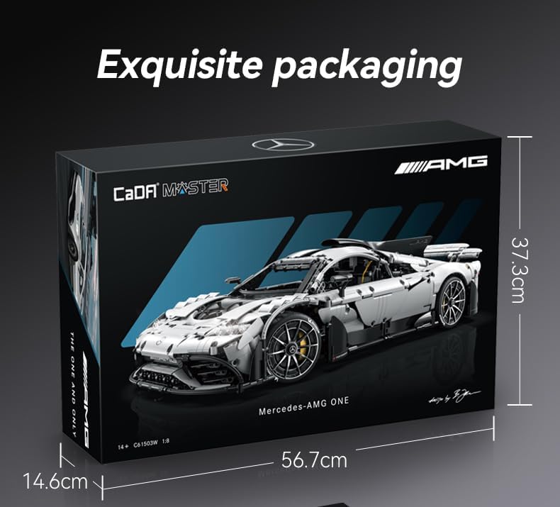 CaDA Mercedes-Benz AMG ONE C61503W - Modellauto-Bauset, 3295 Teile, ab 7 Jahren, Rot, Schwarz, Silbe