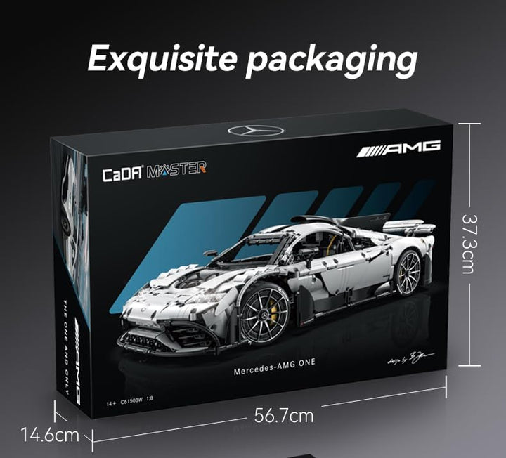 CaDA Mercedes-Benz AMG ONE C61503W - Modellauto-Bauset, 3295 Teile, ab 7 Jahren, Rot, Schwarz, Silbe