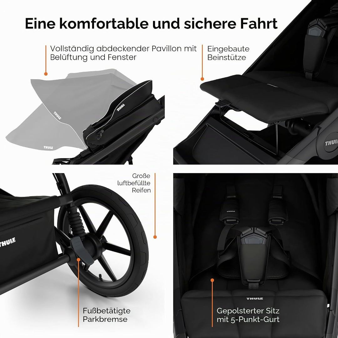 Thule Urban Glide 4-wheel Buggy Für Jedes Terrain Soft Beige on Black One-Size Soft Beige on Black E