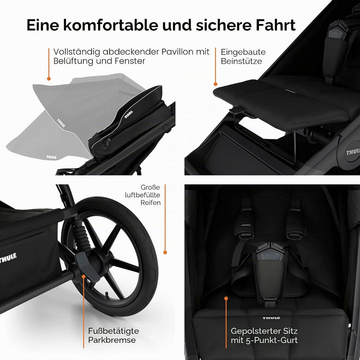 Thule Urban Glide 4-wheel Buggy Für Jedes Terrain Soft Beige on Black One-Size Soft Beige on Black E